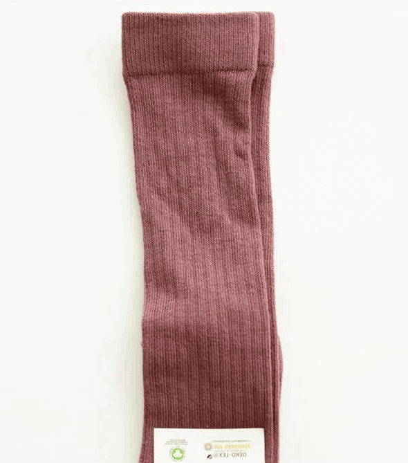 Children's Organic Cotton Knee High Socks - Burlwood