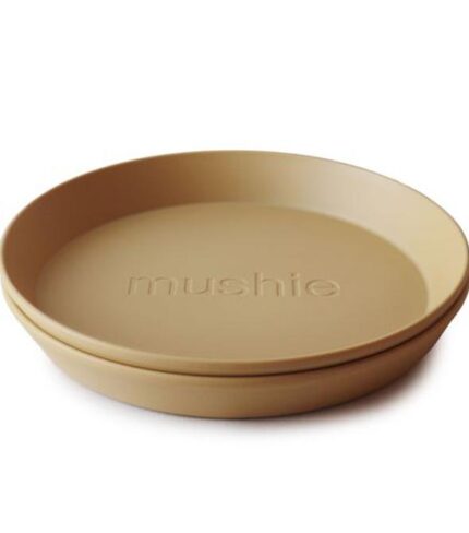 Mushie Dinner Plate Round Mustard
