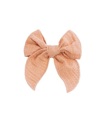 Fable Bow - Stripe Coral