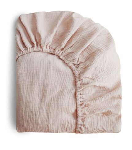 Mushie Crib Sheet Blush Small