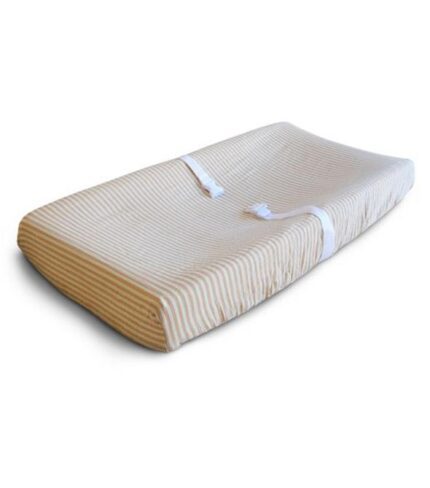 Mushie Changing Pad Cover Natural Stripe