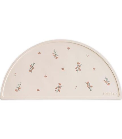 Mushie Silicone Mat Pink Flowers