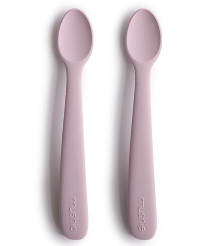 Mushie Silicone Feeding Spoons 2-Pack Soft Lilac