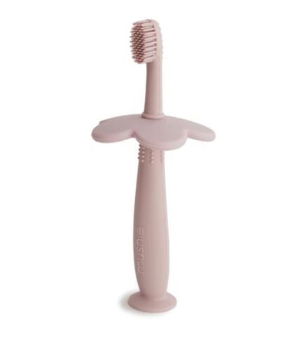 Mushie Flower Training Toothbrush Blush