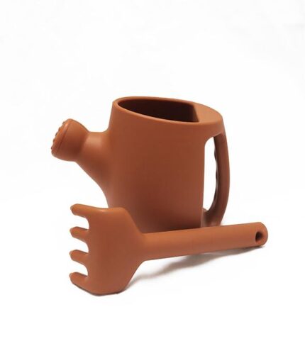 Silicone watering can set - rusted orange