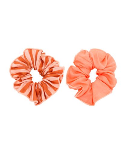 HAIR SCRUNCHIE SET OF 2 - STRIPES SUNSET + TIERRA