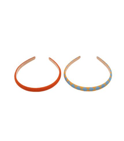 HEADBANDS SET OF 2 - CHECKS LAGUNA + WHEAT