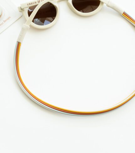 SUNGLASSES STRAPS - GOLDEN + RUST + LIGHT BLUE